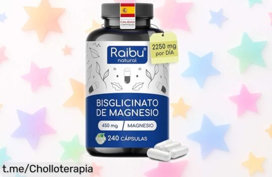 Descubre el bisglicinato de magnesio que transforma tu energía y cuida de tus músculos, ¡240 cápsulas veganas a precio loco para un bienestar total!