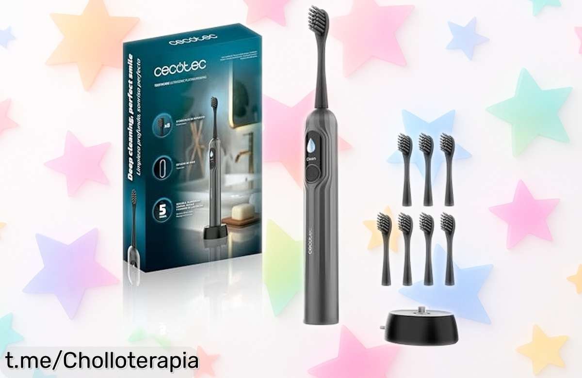 Descubre el cepillo de dientes eléctrico sónico Cecotec ToothCare UltraSonic PlatiniumSwing ¡Limpieza profunda y hasta 8 cabezales en un ofertón que no te puedes dejar escapar!