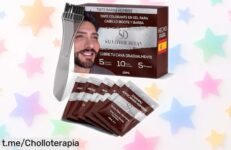 Descubre el champú tinte para barba y cabello Salvathor Duran: ¡cubre las canas paso a paso con un acabado espectacular! No te pierdas este super chollo de 5 aplicaciones monodosis.