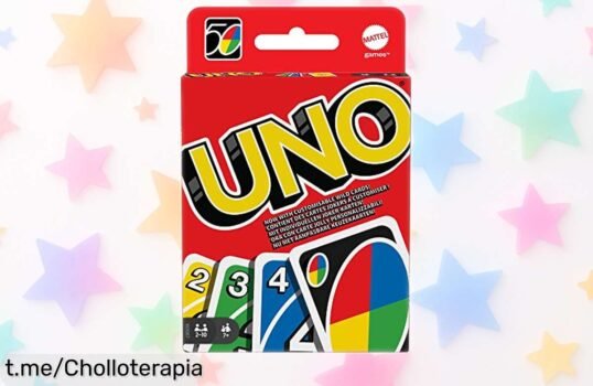 Descubre el clásico juego de cartas UNO Original de Mattel, perfecto para jugar en familia y disfrutar momentos inolvidables a un precio loco que no puedes dejar pasar.
