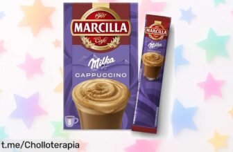 Descubre el delicioso café soluble cappuccino con chocolate Milka, un chollazo que endulza tus momentos y te hace sentir feliz en cada sorbo. ¡No dejes pasar esta oferta única!