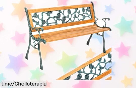 Descubre el increíble banco de jardín exterior Tectake Floral, un toque rústico y resistente para tu patio. ¡Aprovecha esta oferta única antes de que se acabe!