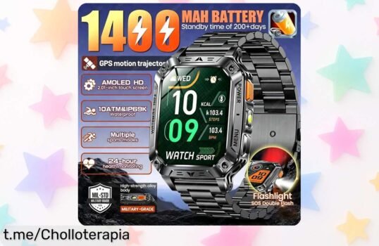 Descubre el nuevo reloj inteligente 2026: batería gigante, GPS y linterna. ¡Gran caída de precio! Aprovecha ya este chollazo para tus aventuras diarias.