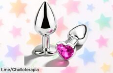 Descubre el pack de 2 plugs anales en forma de corazón que iluminarán tus momentos íntimos; ¡no te pierdas este super chollo y dale un toque especial a tu vida!