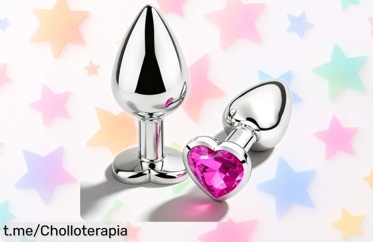 Descubre el pack de 2 plugs anales en forma de corazón que iluminarán tus momentos íntimos; ¡no te pierdas este super chollo y dale un toque especial a tu vida!