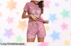 Descubre el pijama de algodón Uniexcosm con gatitos y lunares, un ofertón que te hará sentir fabulosa en casa. ¡No dejes pasar esta oportunidad para brillar!