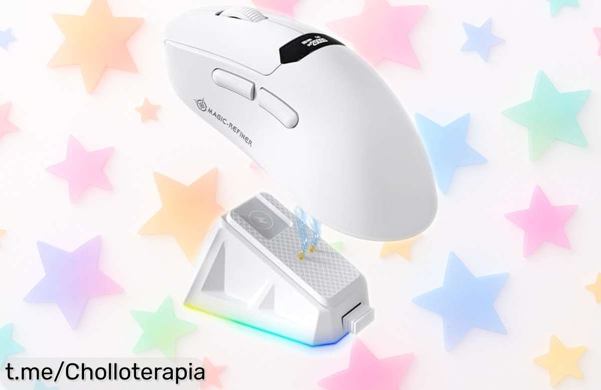 Descubre el ratón gaming inalámbrico A.JAZZ x MagicRefiner R1, super ligero y potente con 25.000 DPI, ¡aprovecha este ofertón que te dará libertad total para jugar!