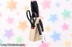 Descubre el set completo de cuchillos San Ignacio Tacoma: un chollazo para renovar tu cocina a precio low, ¡corta con estilo y disfruta preparando tus platos favoritos ya!