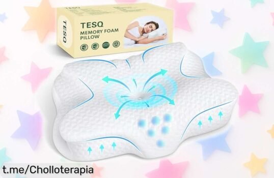 Descubre la almohada cervical ergonómica 2 en 1 TESQ: sueño reparador a un precio increíble, ¡aplica el cupón y siente la diferencia ahora mismo!