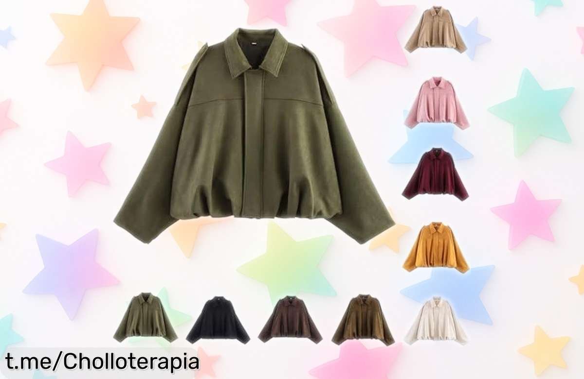 Descubre la cazadora bomber de ante holgada LUCKME que combina con todo: ¡aprovecha el precio loco y dale un giro a tu estilo! No te quedes sin ella.