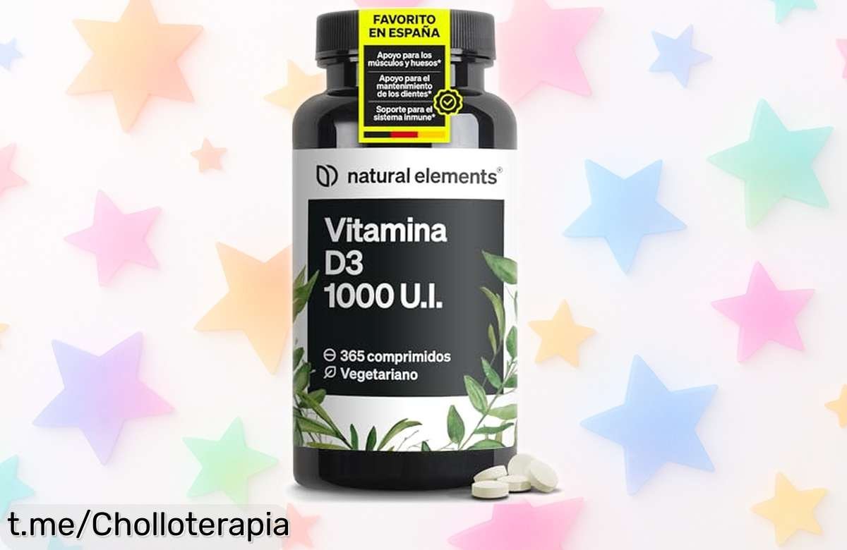 Descubre la increíble Vitamina D3 1000 UI, 365 comprimidos para cuidar tus huesos y defensas a un precio bajísimo. ¡No dejes pasar este super chollo que te hará sentir mejor!