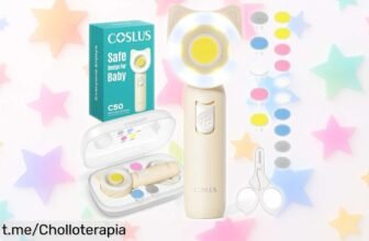 Descubre la lima eléctrica para uñas de bebé COSLUS C50, un super chollo que garantiza manicura segura y silenciosa en cualquier lugar. ¡No te lo pierdas!