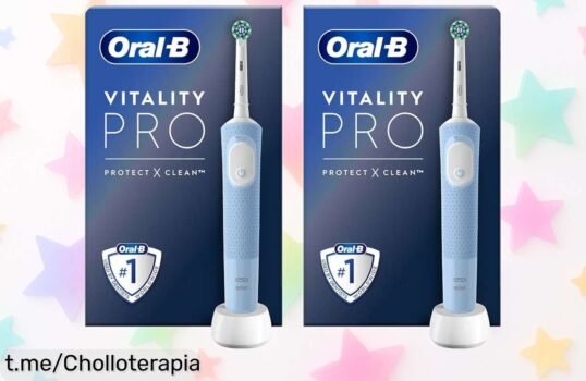 Descubre la limpieza revolucionaria del Cepillo Eléctrico OralB Vitality Pro de Braun con un 50% menos al llevar 2 unidades. ¡No te pierdas esta oportunidad única y sorprende a tu sonrisa!
