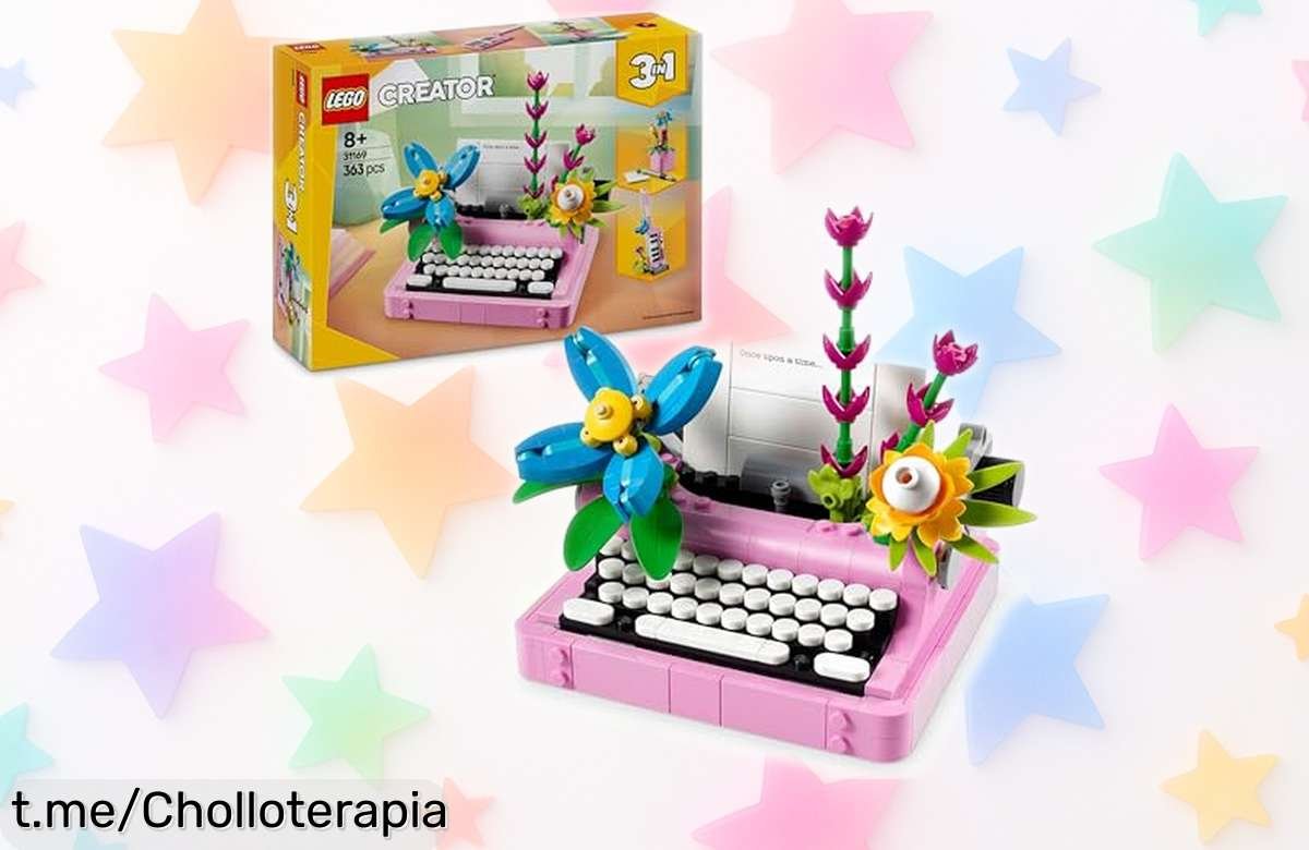 Descubre la máquina de escribir LEGO Creator 3 en 1: ¡un súper chollo que se transforma en teclado musical o maceta! Hazlo especial para los peques y crea momentos inolvidables.