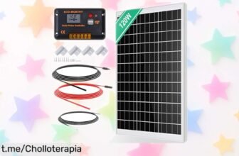 Descubre la placa solar de 120W ECOWORTHY: ¡kit completo con regulador y cables a precio de ganga que no querrás dejar escapar! Genera tu propia energía limpia ahora mismo.