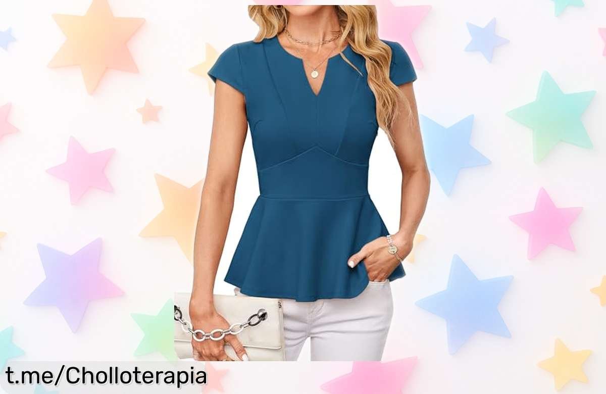 Deslumbrante blusa de mujer Grace Karin con volantes y cuello en V, ¡la elegancia nunca estuvo tan al alcance! No te quedes sin ella, es el momento de brillar.
