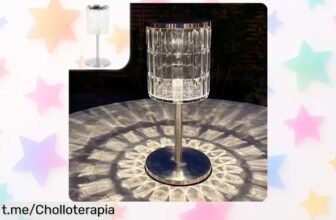 Deslumbrante lámpara solar de mesa Gadgy, ¡rebajada! Da vida a tu jardín con luz cálida y sin cables. Aprovecha este chollo para iluminar tus noches mágicas ya mismo.