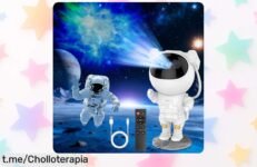 Deslumbrante proyector de estrellas Qxmcov en forma de astronauta, crea galaxias mágicas y ambientes únicos por un precio loco: ilumina sueños hoy mismo.