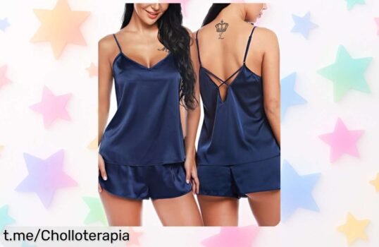 Despierta tu sensualidad con el conjunto de satén RSLOVE, ahora a precio de ganga: ¡hazte un regalazo y deslumbra en cada noche!