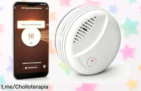 Detector de humo WiFi Tuya con alarma potente y avisos al móvil: ¡rebajado, ideal para cuidar a tu familia! Aprovecha este super chollo antes que se acabe.