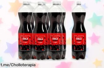 Disfruta del refresco de cola zero en pack de 6 botellas y aprovecha este chollazo para mantener la frescura en tu hogar sin culpas ni azúcares. ¡Date prisa, que se agota!
