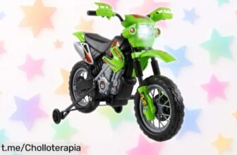 Divertida moto eléctrica infantil HOMCOM 6V con luces y música, un chollazo que hará sonreír a los peques mientras aprenden a conducir ¡No te quedes sin ella!