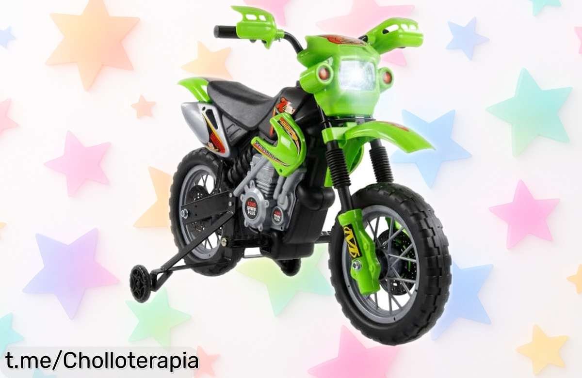 Divertida moto eléctrica infantil HOMCOM 6V con luces y música, un chollazo que hará sonreír a los peques mientras aprenden a conducir ¡No te quedes sin ella!