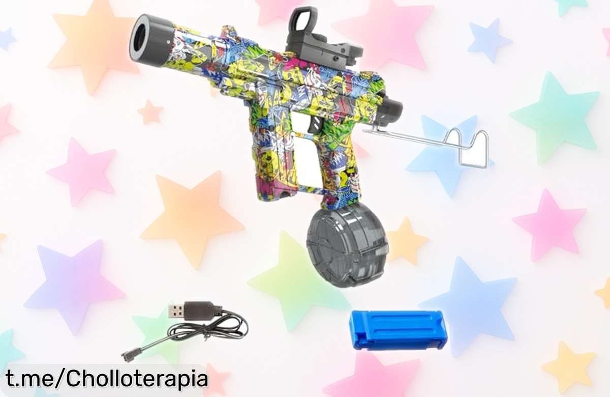 Divertida pistola de agua eléctrica para niños, recarga en 15 segundos y hasta 3.000 disparos: ¡el chollazo que hará inolvidable el verano!¡No te quedes sin la tuya!