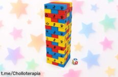 Divertida torre de equilibrio con 48 piezas de la Patrulla Canina, ¡un super chollo para que los peques mejoren sus habilidades mientras juegan! No te lo puedes perder.