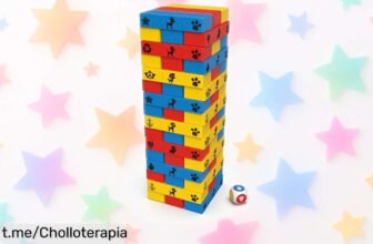 Divertida torre de equilibrio con 48 piezas de la Patrulla Canina, ¡un super chollo para que los peques mejoren sus habilidades mientras juegan! No te lo puedes perder.