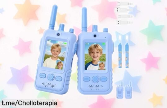 Divertidos walkie talkies para niños con videollamada y linterna, ¡rebaja increíble en el precio! Disfruta la aventura juntos, no dejes pasar esta oportunidad.