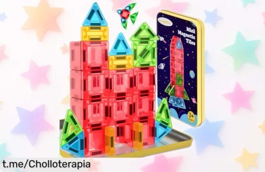 Diviértete creando en familia con los bloques magnéticos LeagoEra Mini, ¡un chollo de 32 piezas para desatar la imaginación y pasar horas entretenidos haciendo magia juntos!