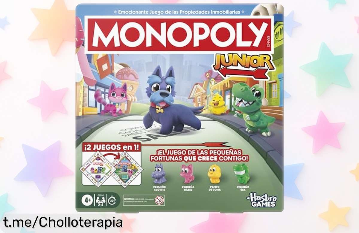 Diviértete en familia con Monopoly Junior de Hasbro, ¡dos juegos en uno! Precio rebajado por tiempo limitado, no te quedes sin el tuyo.
