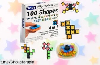 Diviértete sin parar con el spinner magnético transformable TOSY: 3 juguetes en 1 que mejoran tu coordinación y son perfectos para relajarte. ¡Aprovecha esta oferta única ya!