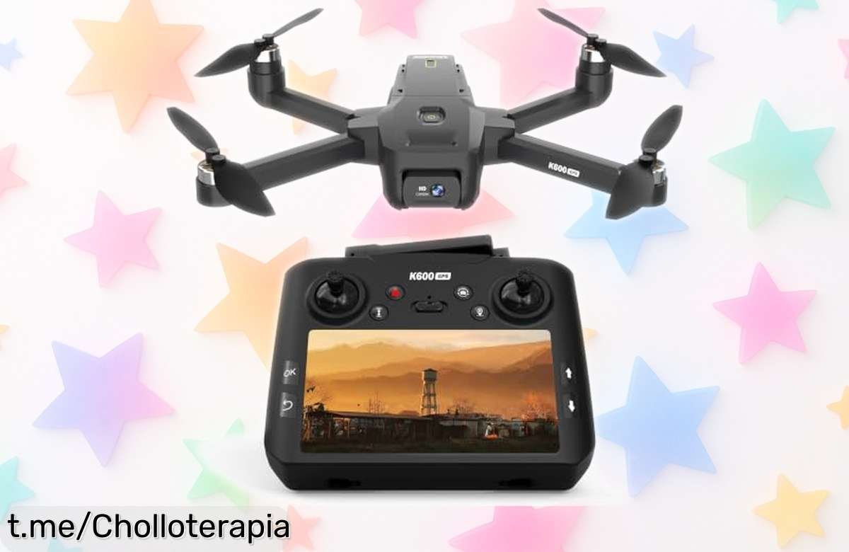 Dron FPV GPS con cámara HD EIS y pantalla integrada, super chollo para volar sin móvil y disfrutar al máximo en el aire, ¡No dejes pasar esta oportunidad única!