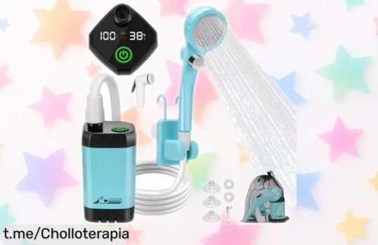 Ducha portátil WADEO para camping con batería recargable: ¡Ahora a precio loco y lista para darte esa confortabilidad que mereces en cada aventura!