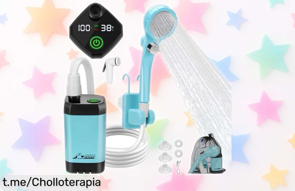 Ducha portátil WADEO para camping con batería recargable: ¡Ahora a precio loco y lista para darte esa confortabilidad que mereces en cada aventura!