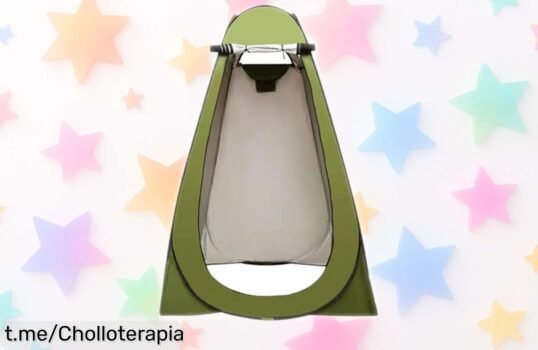 Duchavestidor Pop: privacidad y comodidad al instante, tejido impermeable y ventilación ideal para tus viajes. No dejes pasar este super chollo que no volverás a ver. ¡Hazte con el tuyo ya!