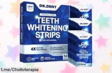 Elimina manchas y consigue una sonrisa radiante con las tiras de blanqueamiento dental DRDENT: ¡pack de 7 tratamientos a precio rebajado, actúa ya!