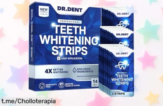 Elimina manchas y consigue una sonrisa radiante con las tiras de blanqueamiento dental DRDENT: ¡pack de 7 tratamientos a precio rebajado, actúa ya!