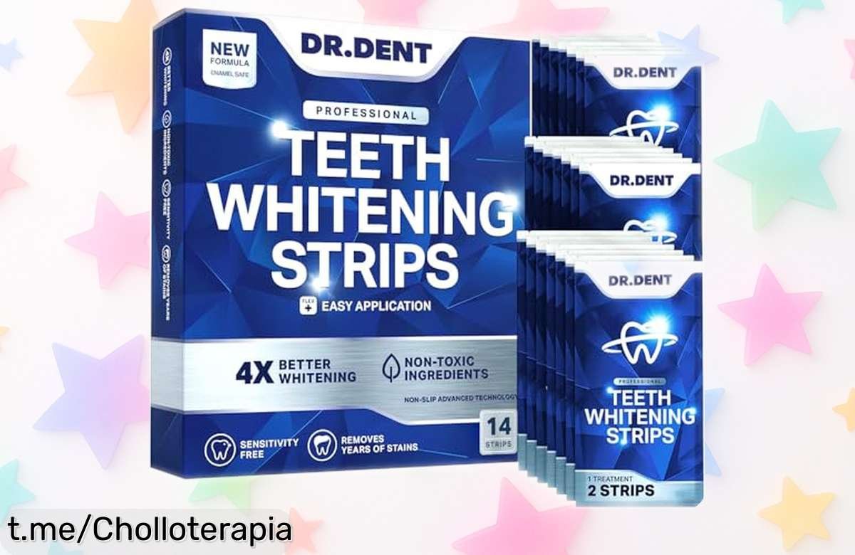 Elimina manchas y consigue una sonrisa radiante con las tiras de blanqueamiento dental DRDENT: ¡pack de 7 tratamientos a precio rebajado, actúa ya!