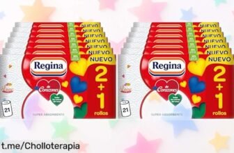 Encuentra la alegría en cada limpieza con el papel de cocina decorado Regina de Corazones, ¡21 rollos a un precio loco que no podrás dejar escapar!