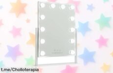 Espejo de maquillaje con 12 luces LED Flamingueo a precio de escándalo: ¡lúcete cada día con la luz perfecta! No dejes escapar esta oportunidad brillante.