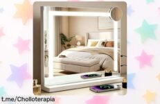 Espejo de maquillaje con luz Mursche: el chollo que iluminará tu rutina. Con aumento 5x y brillo regulable para detalles perfectos. ¡Hazlo tuyo antes de que se agote!