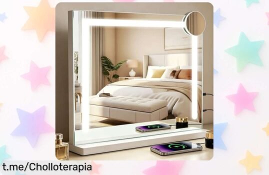 Espejo de maquillaje con luz Mursche: el chollo que iluminará tu rutina. Con aumento 5x y brillo regulable para detalles perfectos. ¡Hazlo tuyo antes de que se agote!