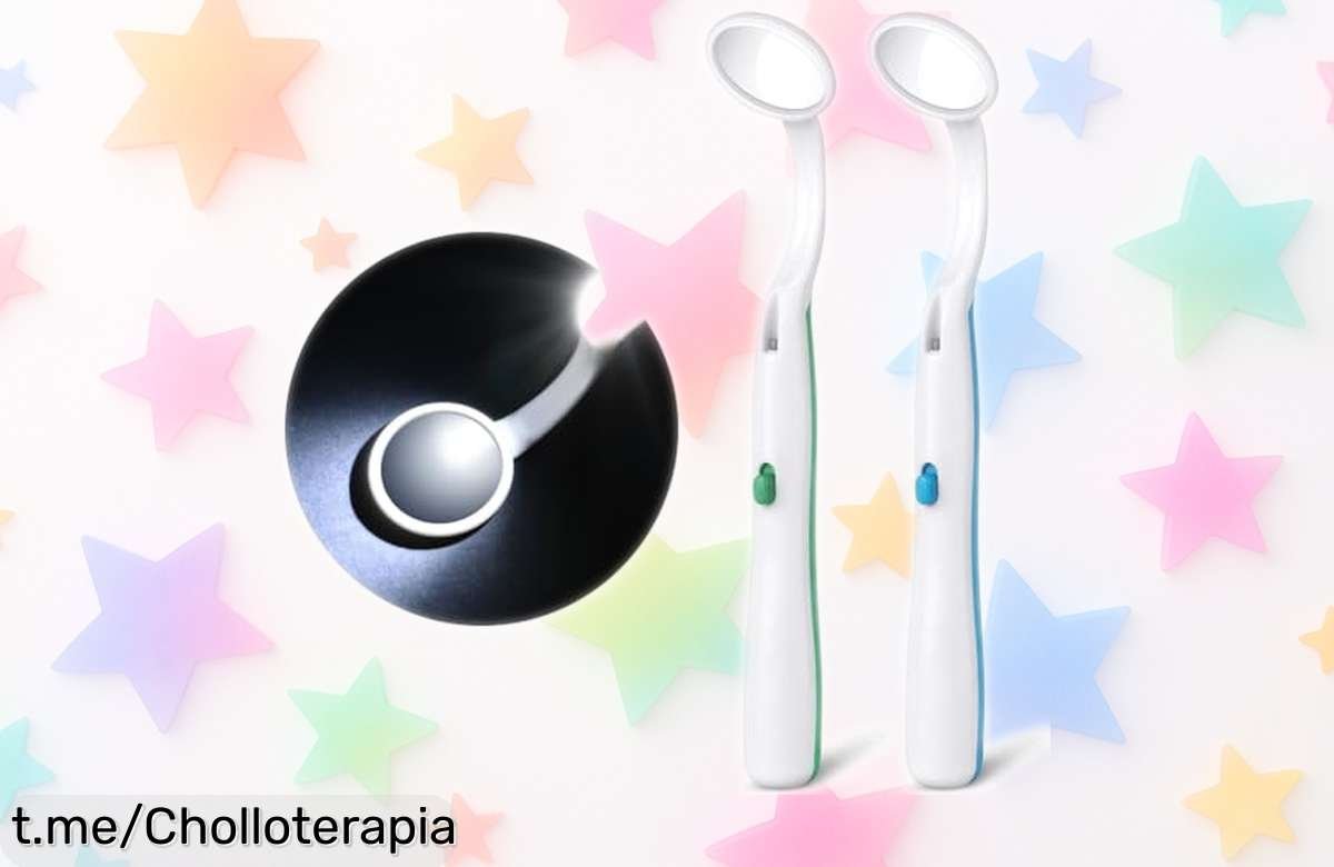 Espejo dental con luz LED y antivaho ACWOO, pack de 2 unidades a precio de escándalo: cuida tu sonrisa como nunca antes y disfruta viéndote bien cada día.