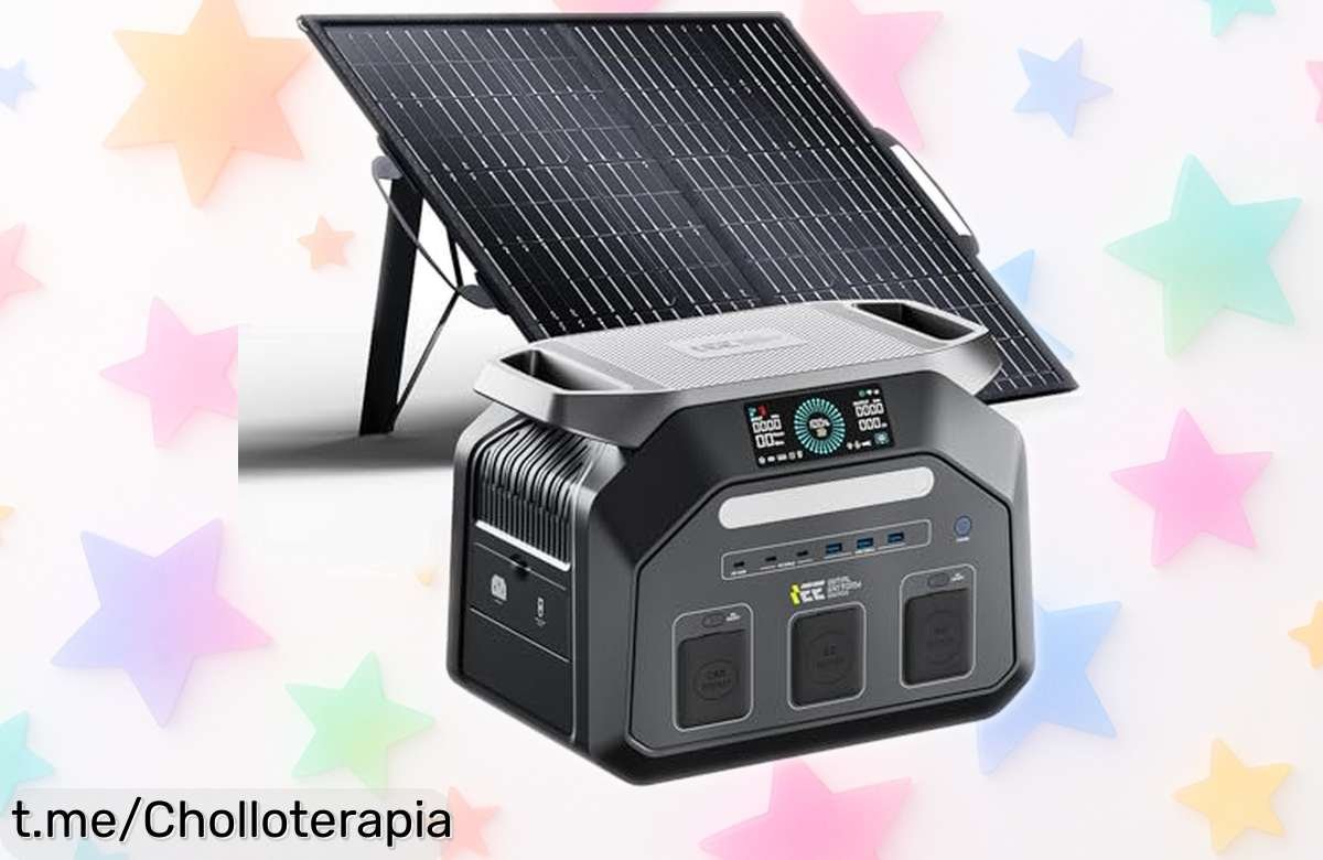 Estación de energía portátil IEE P1800 con panel solar: potencia brutal y recarga rápida a un precio loco que te dará tranquilidad para tus aventuras. ¡No la dejes escapar!