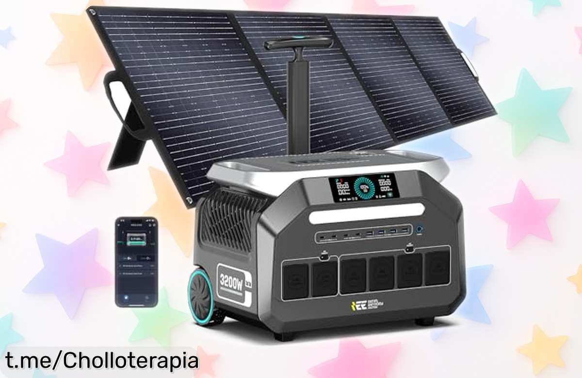 Estación de energía portátil IEE P3200: ¡super chollo con panel solar y 16 puertos! Energía rápida en tus aventuras, no dejes pasar esta oferta espectacular.