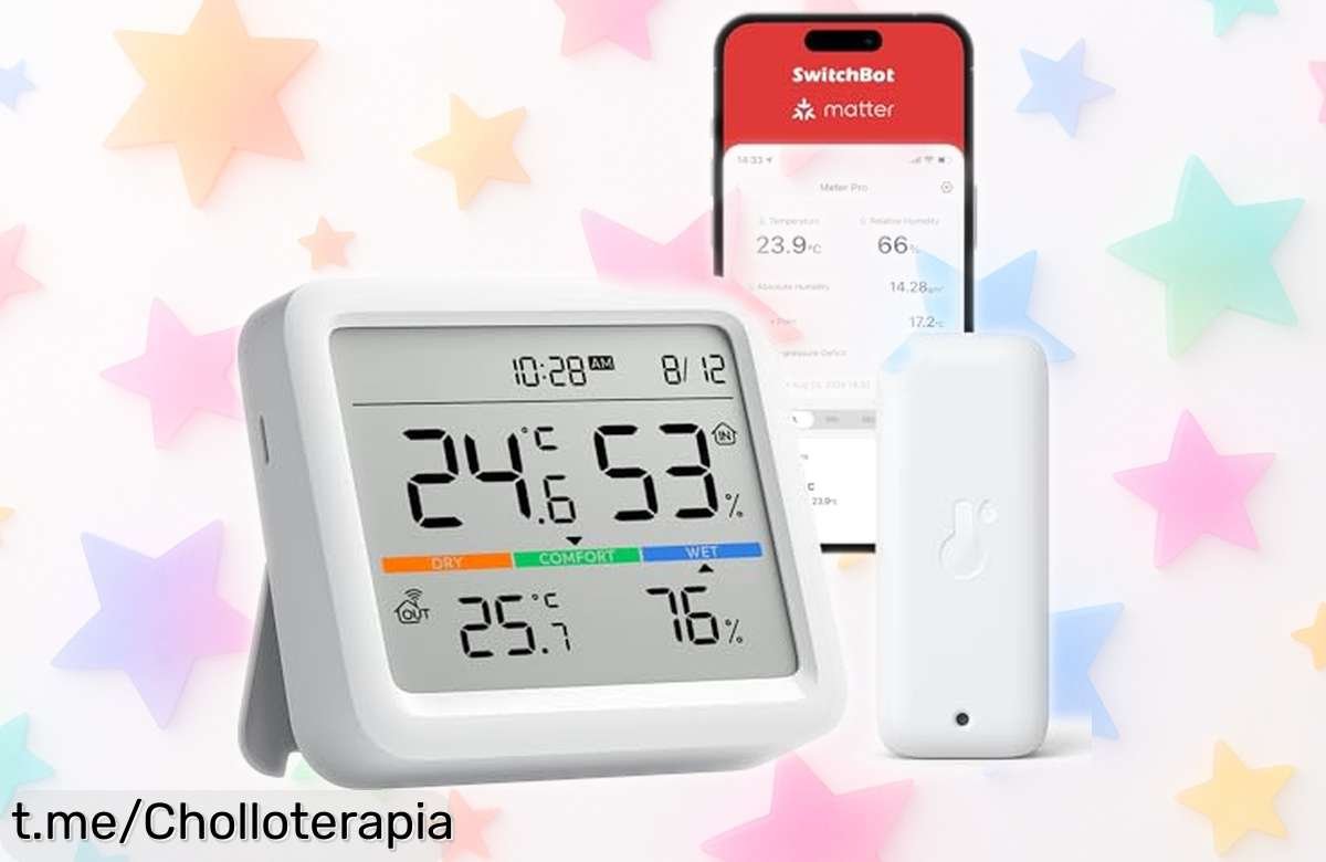 Estación meteorológica Bluetooth SwitchBot: controla el clima desde tu casa y aprovecha este chollazo antes de que se acabe la oferta.