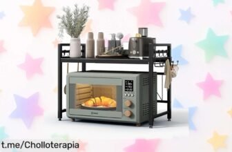 Estante ajustable para microondas NETEL, super chollo que maximiza tu espacio con 2 niveles y sin taladrar. ¡Aprovecha esta oferta antes de que se agote!